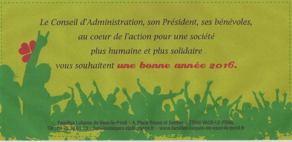 Année 2016 - VOEUX, BILAN, PERSPECTIVES