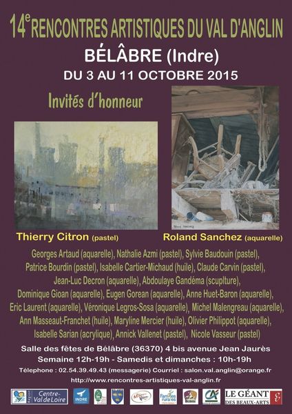 Val d'Anglin 2015 : pastel et aquarelle en duo