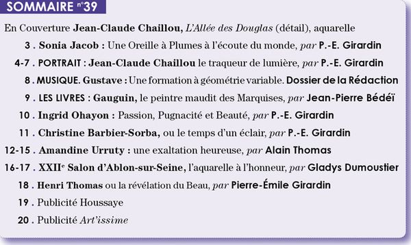 Au sommaire du N° 39