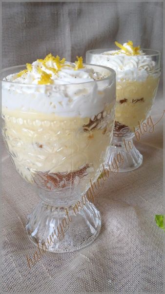 Verrines de mousse au citron et mascarpone