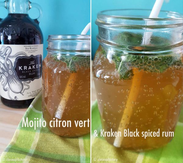 Mojito citron vert, menthe et Kraken