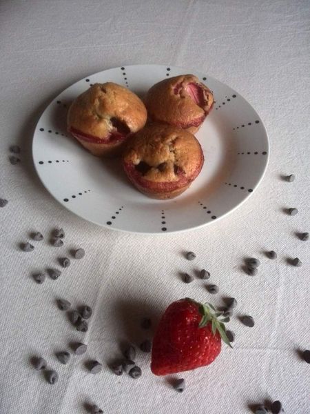muffins fraises chocolat