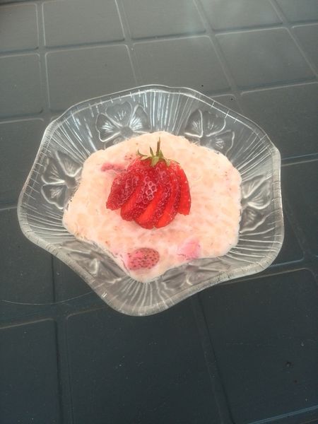 riz au lait aux fraises