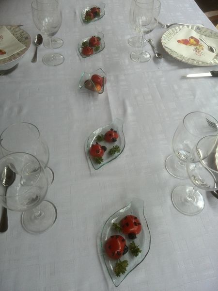 Tomates: déco de table bucolique à croquer
