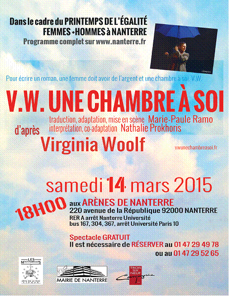 // Spectacle // Virginia Woolf // Samedi 14 Mars 2015