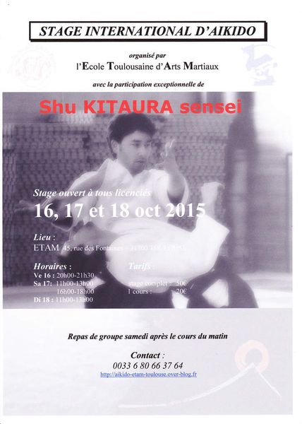 STAGE INTERNATIONAL DIRIGE PAR SHU KITAURA SENSEI