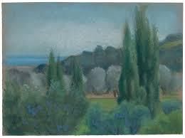 Aquarelle Paysage de Sorède Henri Frère