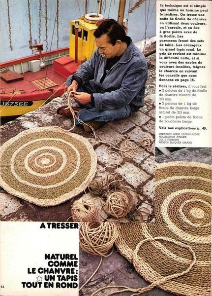 Le tapis en chanvre tressé