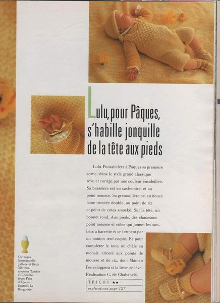Layette "Lulu jonquille"