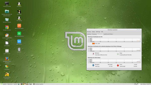 Ma distrib linux Mint Mate 17.2 pour le recyclage