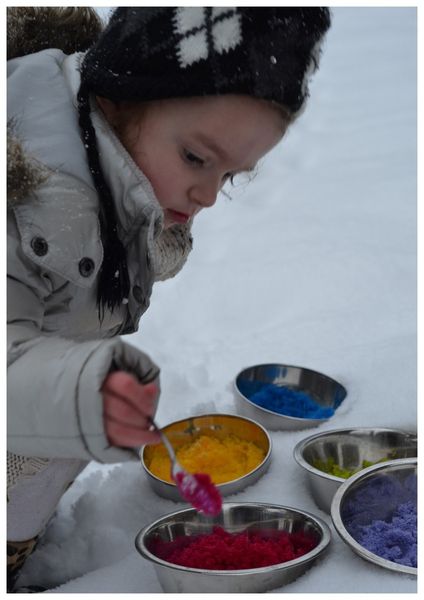 neige colorée!