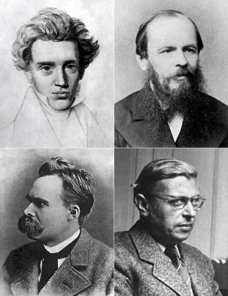 Kierkegaard, Dostoïevsky, Nietzsche et Sartre
