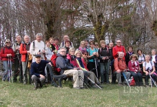 Les marcheurs du foyer à la Roche Morey