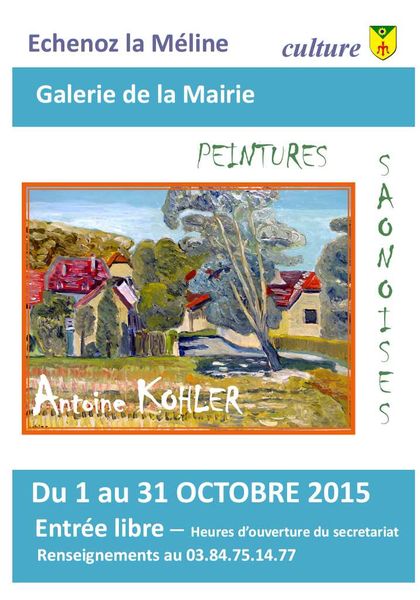 Galerie de la Mairie : Exposition du 1er au 31 octobre 2015