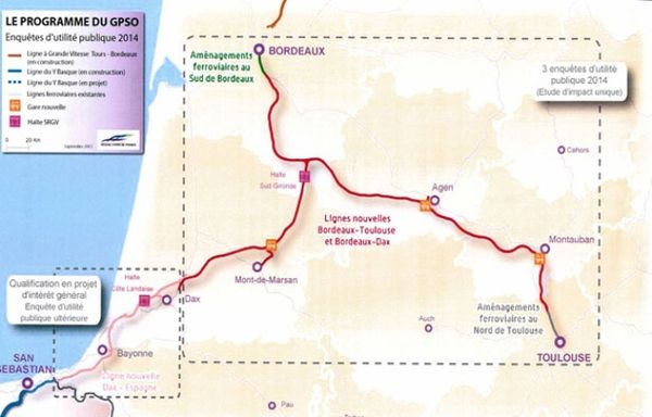 LGV : le gouvernement valide les projets de lignes Bordeaux-Toulouse et Bordeaux-Dax
