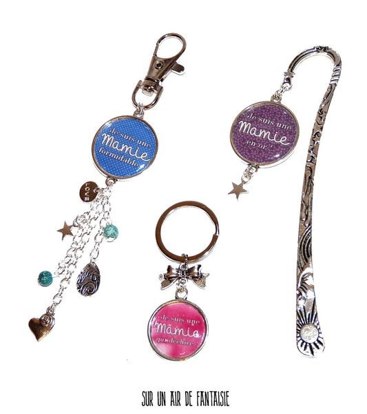 Idée cadeau pour la fête des mamies, cabochon à personnaliser