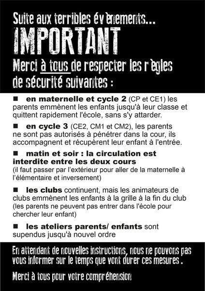 Consignes de sécurité