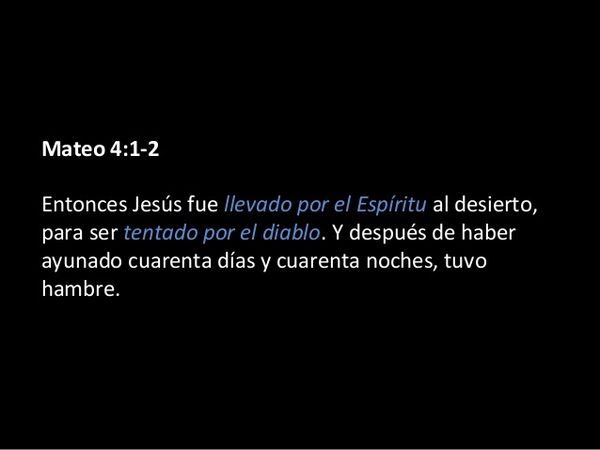 IMAGEN MOSTRANDO UN CAPITULO CON DOS VERSICULOS DE LA BIBLIA HABLANDO SOBRE LA TENTACION Y EL AYUNO DE JESUCRISTO