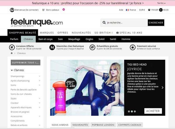 Un site de produits de beauté à découvrir...