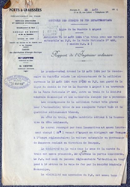 C'était à Veaugues, le 10 Août 1934...