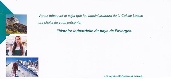 Carton d'invitation aux Sociétaires