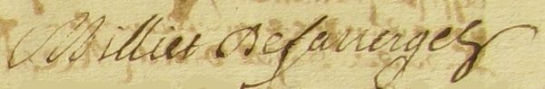 Signature de Charles Maurice MILLIET marquis de Faverges, en 1694