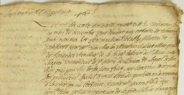 Procuration pour le Marquis de Faverges