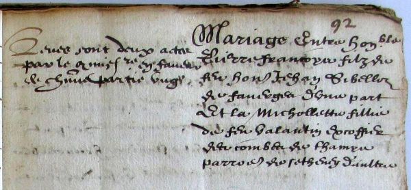 Un mariage Faverges-Seythenex en 1622