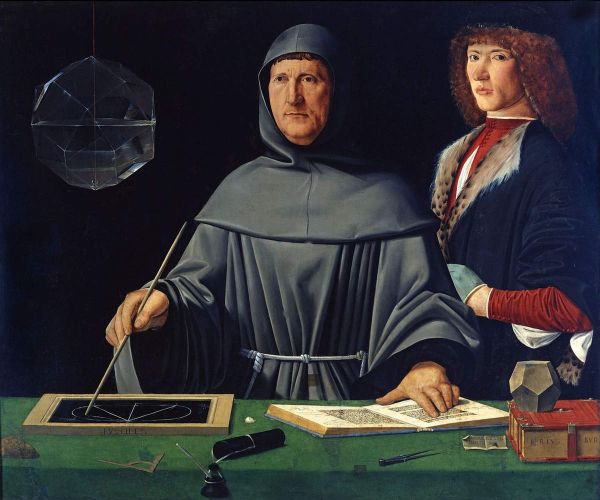 Dans ce portrait, par Jacopo de' Barbari, de Luca Pacioli, auteur de De divina proportione, un dodécaèdre régulier est exposé en bas à droite