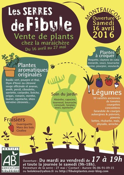 Ouverture des serres : 16 avril 2016 !
