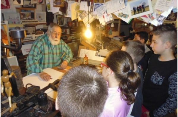Les 6ème en visite chez l'artiste spinalien Jean-Paul Marchal