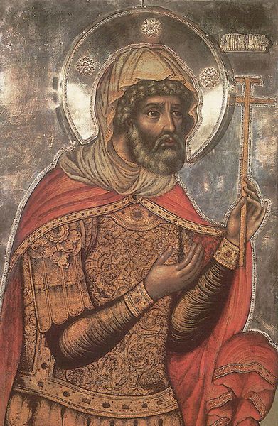 Saint Martyr Longin le Centurion, qui se tenait sous la Croix du Seigneur