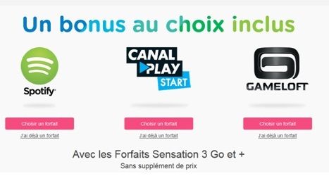 Les Bonus Sensation de Bouygues Telecom étendus aux forfaits Sensation 3 Go, avec un nouveau bonus