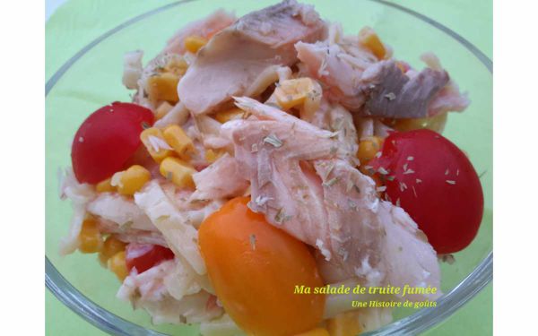 Ma salade de truite fumée