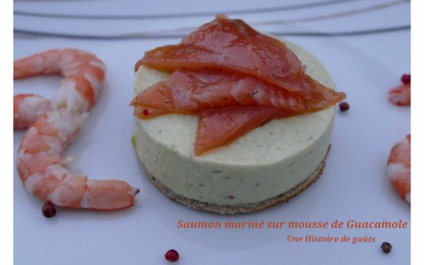 Saumon mariné sur mousse de Guacamole - Bataille Food #27