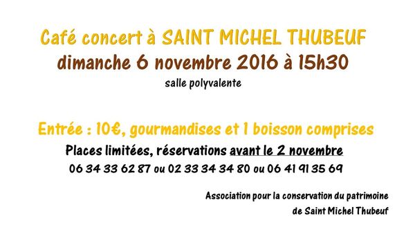 café concert le 6 novembre