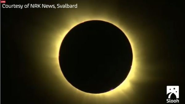 L'éclipse depuis le Svalbard