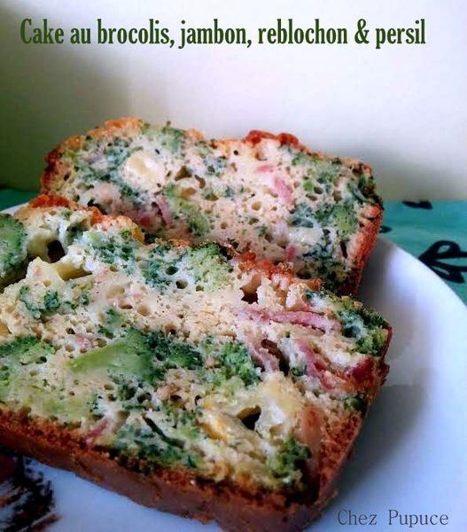 Cake au brocolis, jambon, reblochon & persil