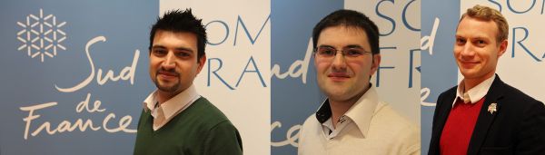 Les trois sommeliers français qui voudront succéder à Jérémy Cadière, lauréat du challenge en 2014. © Jean Bernard