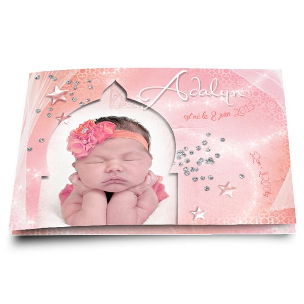 Faire-part de naissance oriental