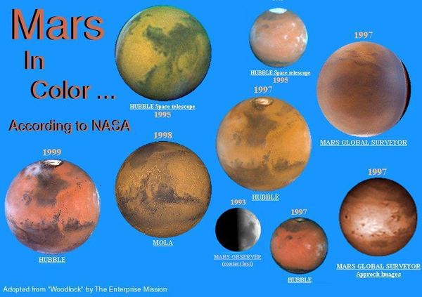 Les vraies couleurs de Mars,