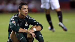 Christiano Ronaldo décus après le match