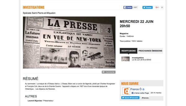 Investigatiôns, ce soir à 20h50 sur France Ô