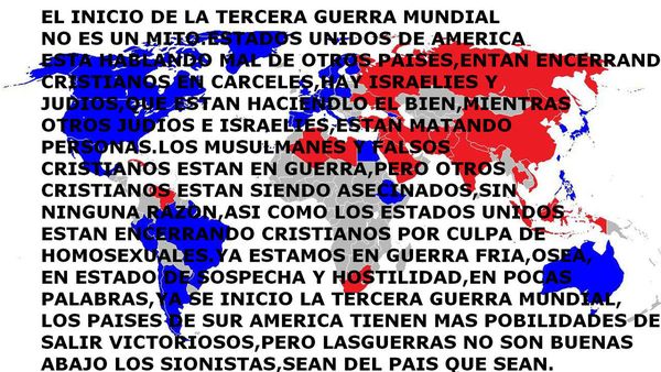 IMAGEN REFERENTE A LA TERCERA GUERRA MUNDIAL,ENTRE OTRAS COSAS MAS.