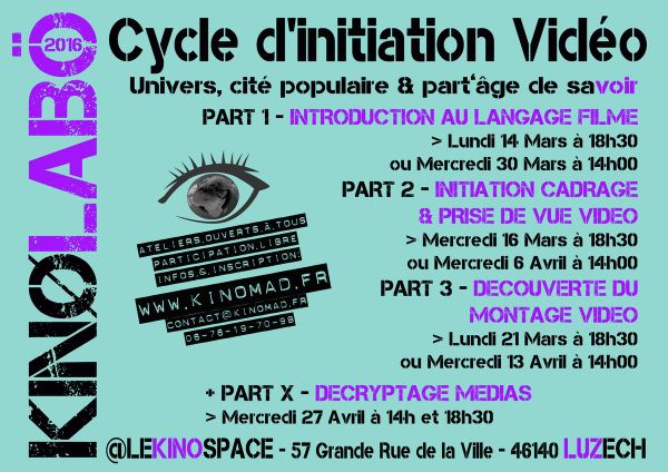 KinoLabo, Ateliers d'échanges audiovisuels