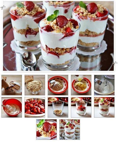 Verrine fraises et mascarpone :