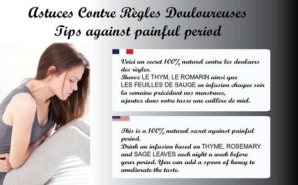 Dites BYE BYE AUX DOULEURS DES RÈGLES les filles!