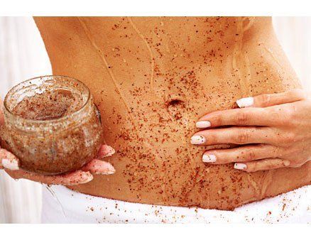 Le café et la noix de coco Scrub contre la cellulite