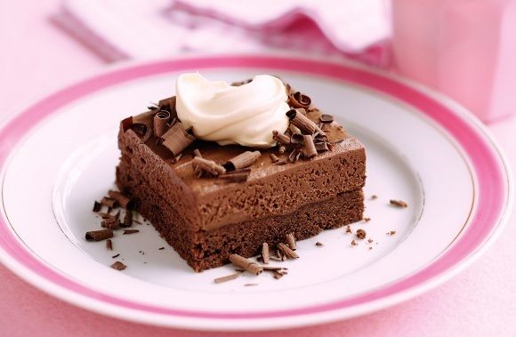 Mousse au chocolat en tranche