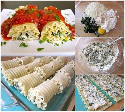 Rouleaux de lasagne aux épinards